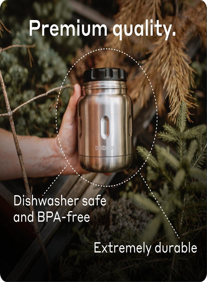 BOBBER 16 oz Insulated Stainless Steel Thermo Jar with Wide Mouth, Built-in Spoon and Bowl Lid - Perfect for Hot Food, Keeps Soups Hot for 10 Hours, Cold for 15 Hours (Matte) - Image 4